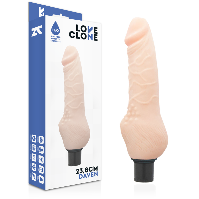 LOVECLONE - DAVEN AUTO LUBRIFICAO REALÍSTICA 23,8 CM