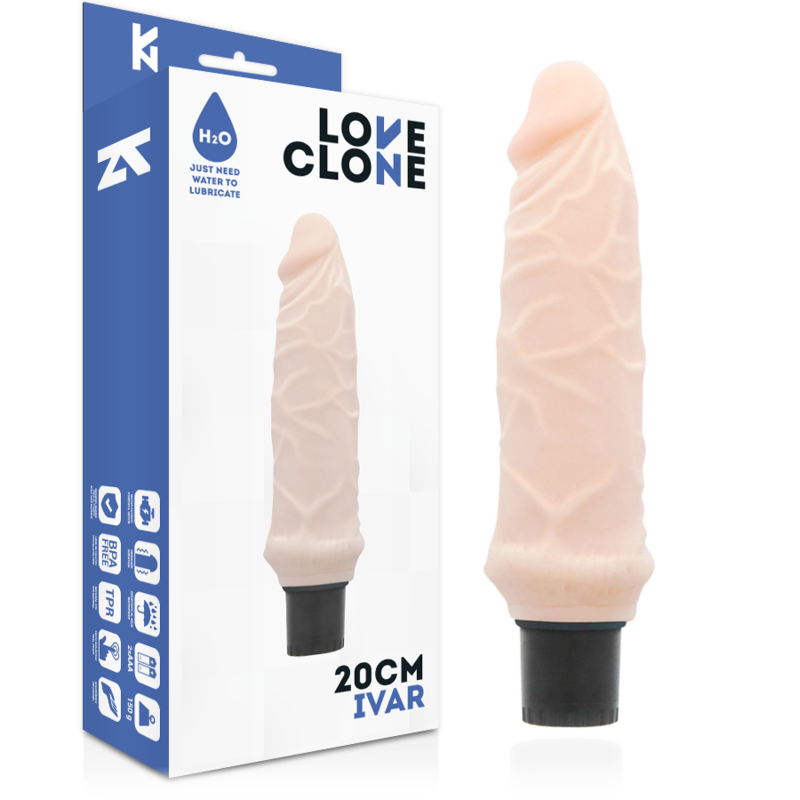 LOVECLONE - VIBRADOR AUTO LUBRIFICANTE IVAR 20CM