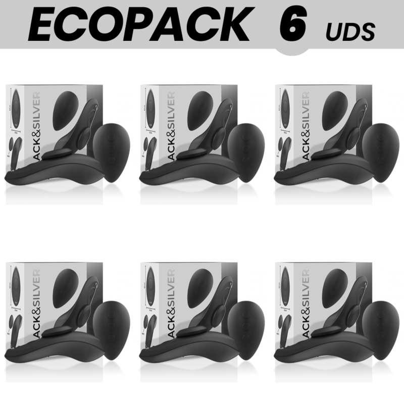 ECOPACK 6 UNIDADES - BLACK&SILVER PRESTON VIBRADOR DE SILICONE RECARREGVEL PRETO