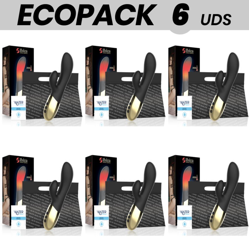 ECOPACK 6 UNIDADES - IBIZA VIBRADOR COELHO AQUECIMENTO