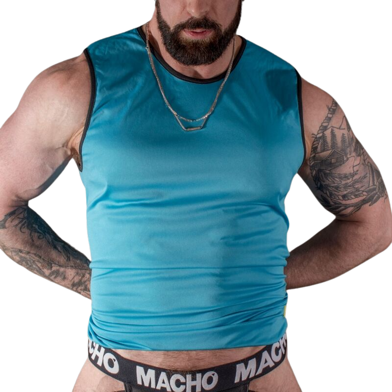 MACHO - T-SHIRT AZUL L/XL