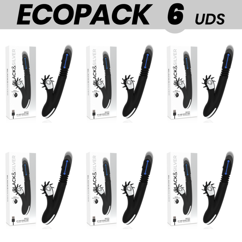 ECOPACK 6 UNIDADES - BLACK&SILVER BUNNY REED UP & DOWN VIBE