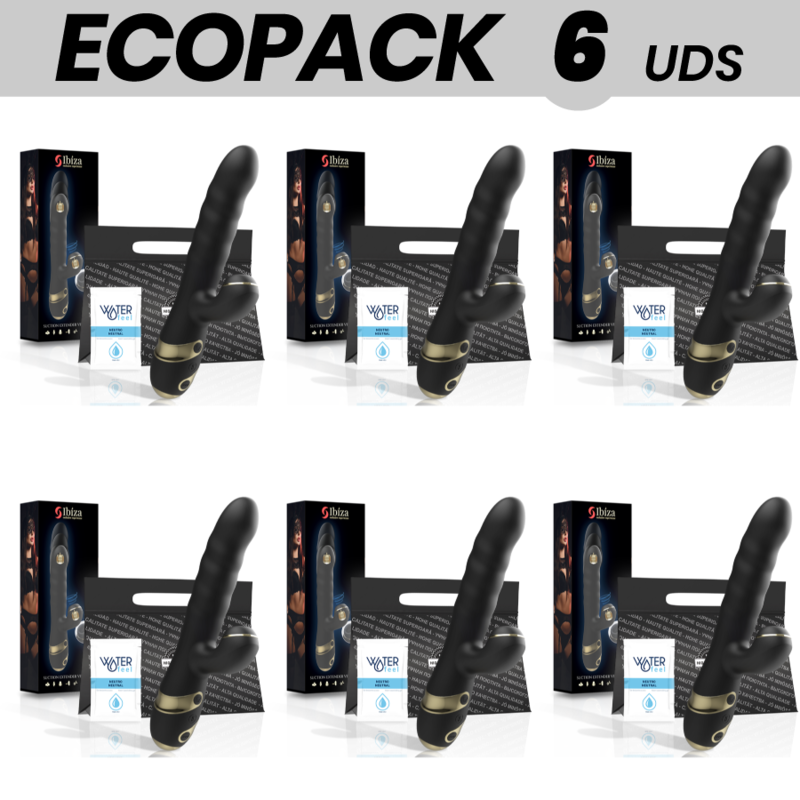 ECOPACK 6 UNIDADES - IBIZA VIBRADOR ASPIRAO UP & DOWN 13 CM