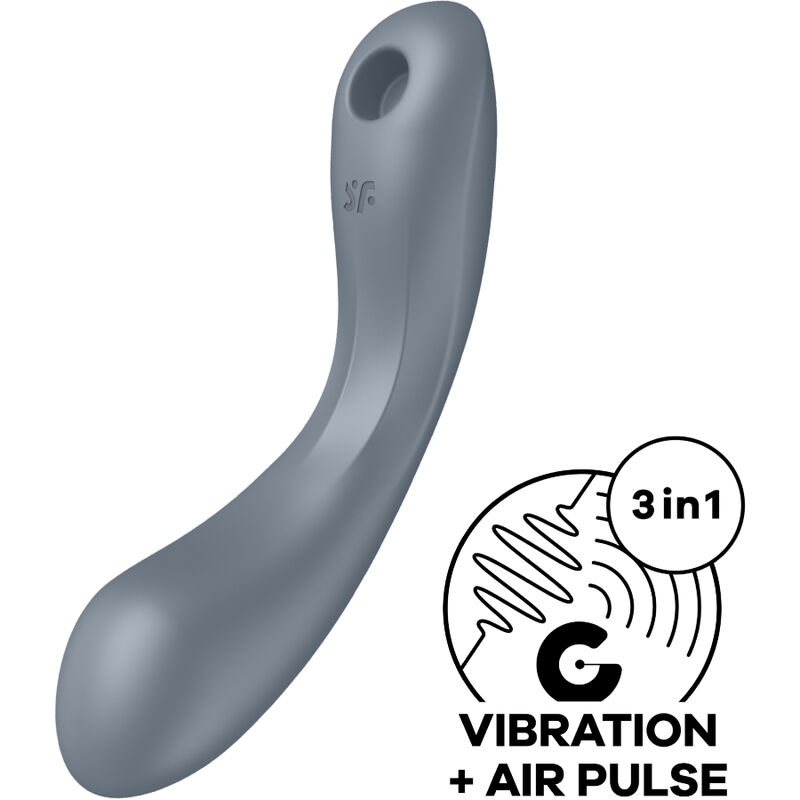 SATISFYER - CURVE TRINITY 1 AIR PULSE VIBRATION GREY