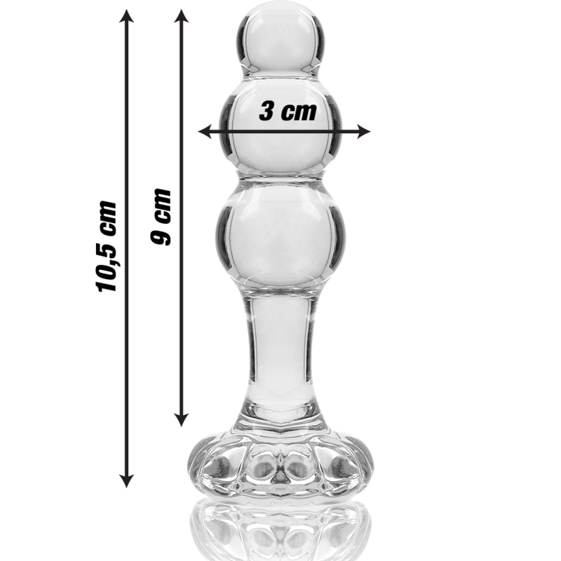 NEBULA SERIES BY IBIZA - MODELO 1 PLUG ANAL VIDRO BOROSILICADO 10,7 X 3 CM TRANSPARENTE