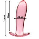 NEBULA SERIES BY IBIZA - MODELO 5 ANAL PLUG VIDRO BOROSILICADO 12,5 X 3,5 CM ROSA