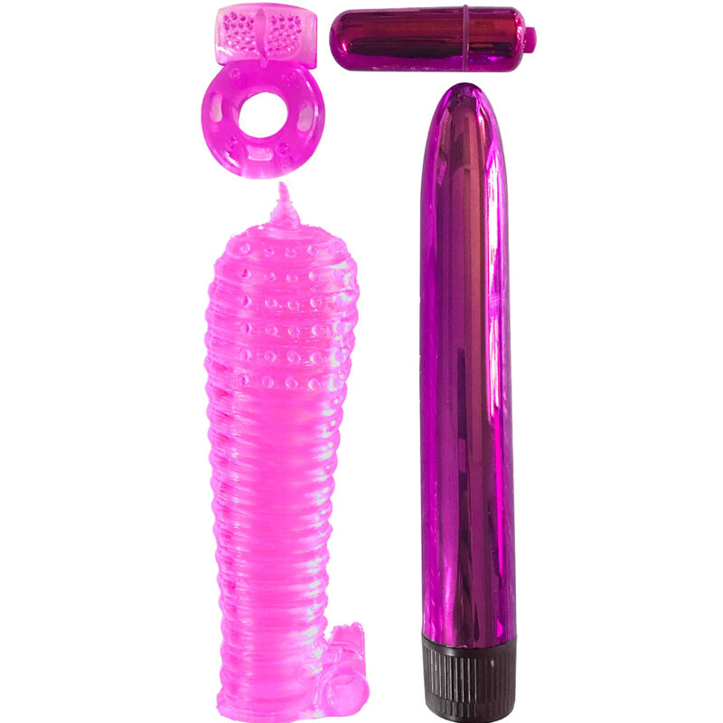 CLASSIX - KIT PARA CASAIS COM ANEL, BAINHA E BALAS ROSA