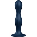 SATISFYER - DILDO DOUBLE BALL-R SILICONE AZUL