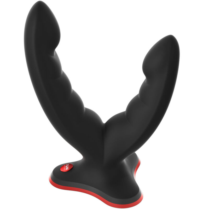 FUN FACTORY - RYDE DILDO DUPLO E MASSAGER PRETO