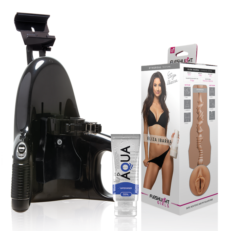 FLESHLIGHT - ELIZA IBARRA VAGINA + LANÇAMENTO UNIVERSAL + LUBRIFICANTE AQUA QUALITY 50 ML