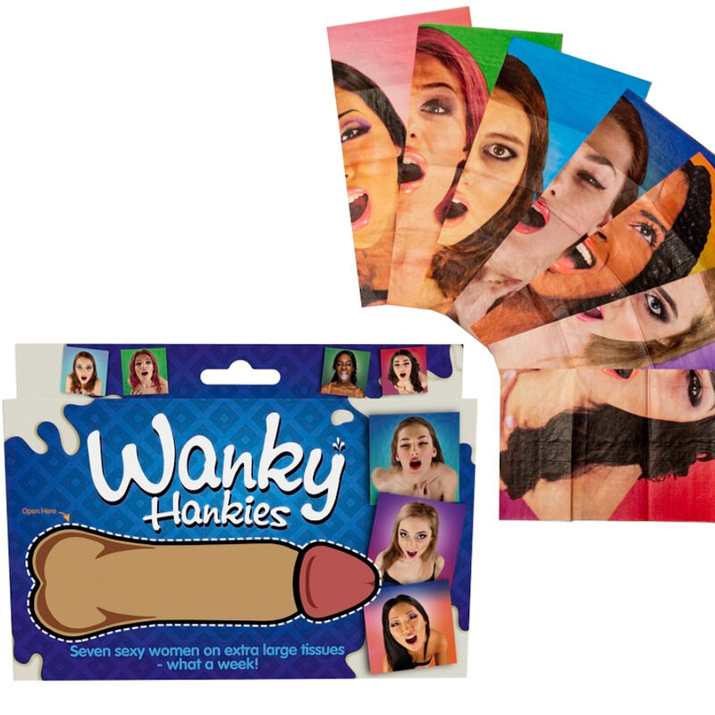 SPENCER & FLEETWOOD - WANKY HANKIES 7 LENÇOS EXTRA GRANDES PARA MULHERES