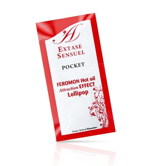 EXTASE SENSUAL - ÓLEO DE MASSAGEM COM FEROMONAS DE EFEITO CALOR PIRULITO 10 ML