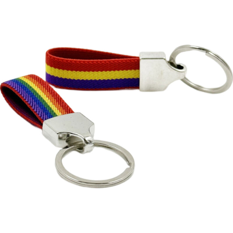 PRIDE - ELASTIC FABRIC KEY RING WITH FLAG