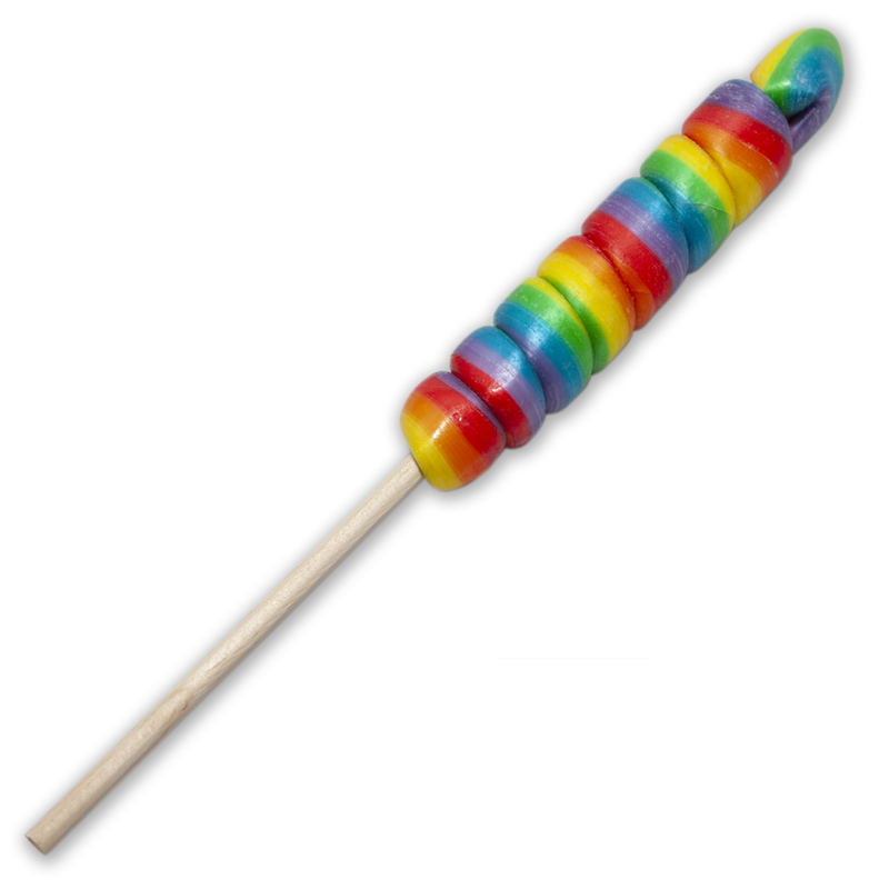 PRIDE - LOLLIPOP CONE SMALL WITH THE LGBT FLAG FOR CHULO, CHULO MY PIRULO /en/pt/pt/en/fr/it/