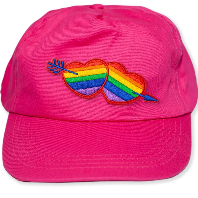 ORGULHO - BONÉ FUSCIA COM O CORAÇÃO LGBT