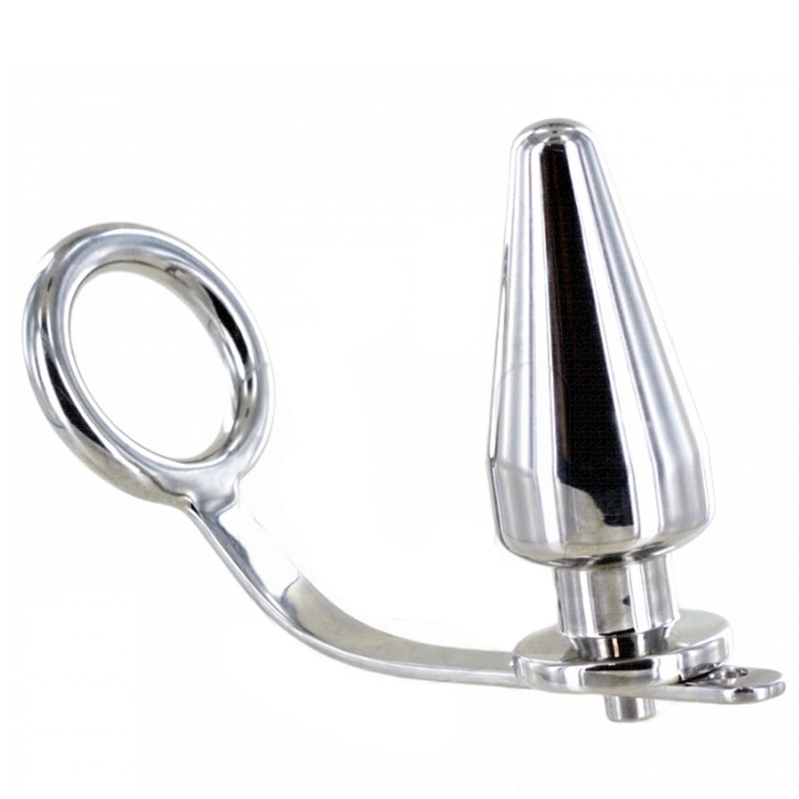 METAL HARD - ANEL DE AO COM PLUG ANAL 45 X 50MM