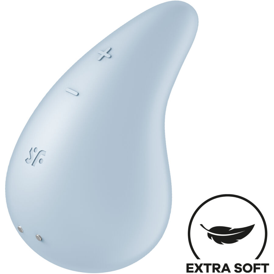 SATISFYER - VIBRADOR DEW GOTA LAY-ON AZUL