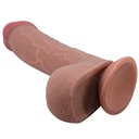 PRETTY LOVE - SÉRIE SLIDING SKIN DILDO REALÍSTICO COM VENTOSA DESLIZANTE PELE MARROM 23,4 CM