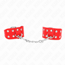 KINK - PULSEIRAS COM LINHA DUPLA DE PREGOS AJUSTÃVEIS VERMELHO