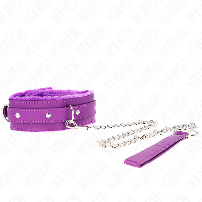 KINK - COLAR COM TRELA 65 CM COM RESTRIÃÃES ROXO 36-42 CM X 5,5 CM