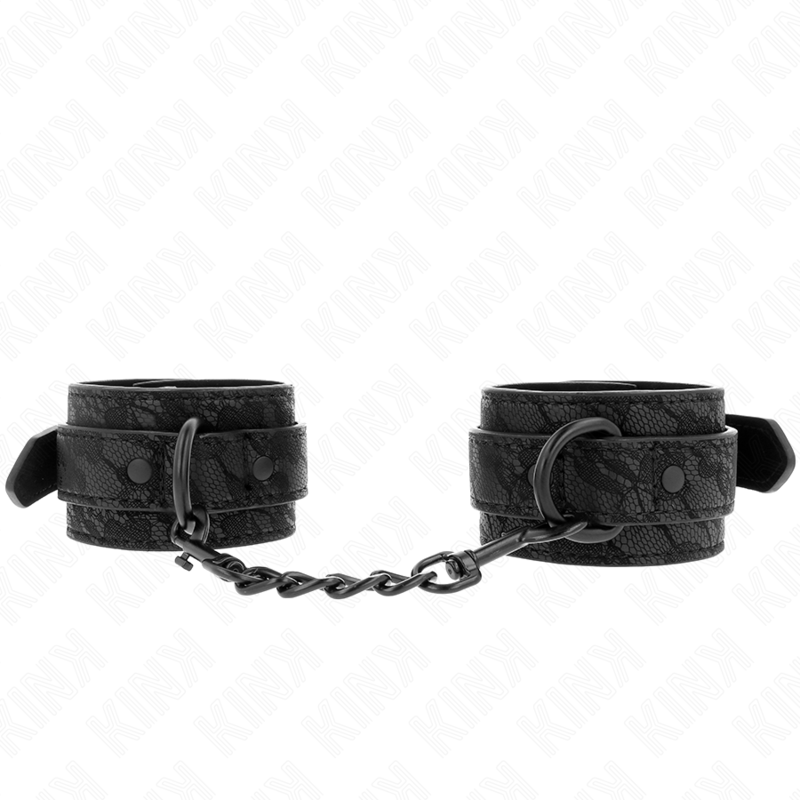 KINK - PUNHOS COBERTOS DE RENDA ESCURA PRETO AJUSTÃVEL 19-26 CM