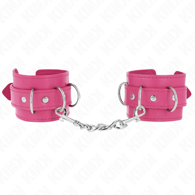 KINK - 3 RETENÃÃES DE PULSO D-RING AJUSTÃVEIS ROSA 17,5-25 CM X 6 CM