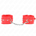 KINK - PULSO PREMIUM FORRO DE PELE VERMELHO COM CINTO VERMELHO AJUSTÃVEL 17-29 CM X 6 CM