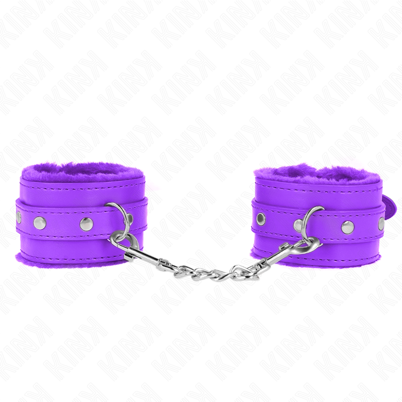 KINK - PULSO FORRO DE PELE PREMIUM ROXO COM CINTO ROXO AJUSTÃVEL 17-29 CM X 6 CM