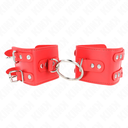 KINK - PUNHOS FIXOS COM ANEL E PREGOS AJUSTÃVEIS VERMELHO 17-22 CM X 6,5 CM