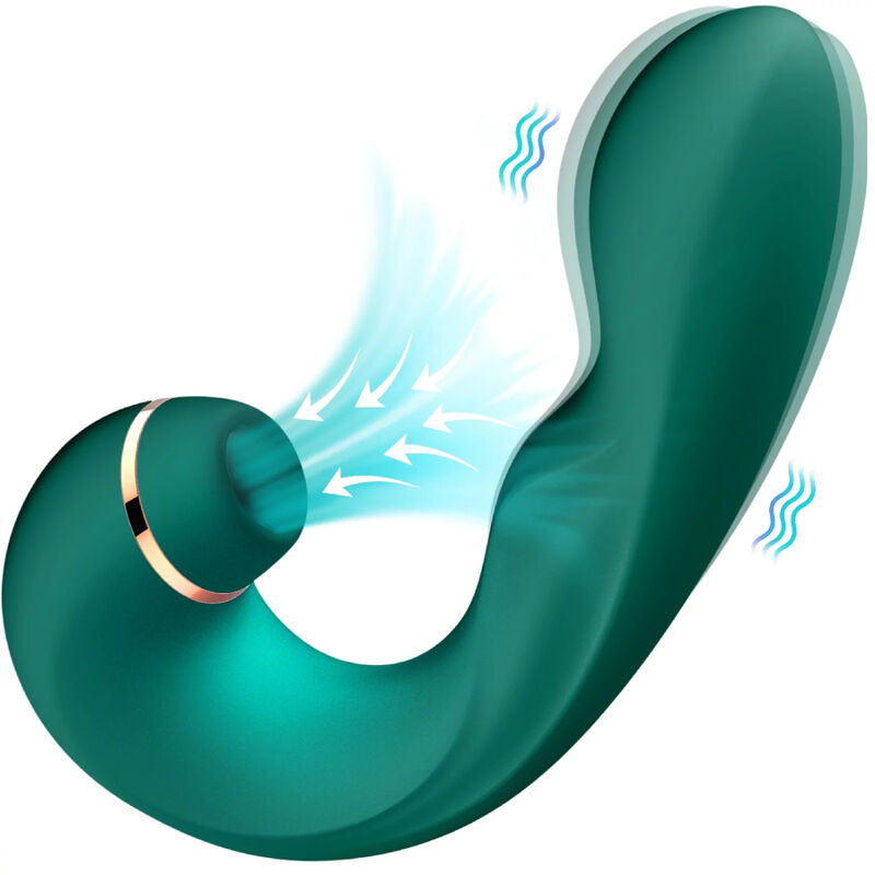 ARMONY - VIBRADOR E SUCKER FLEXÃVEL VERDE