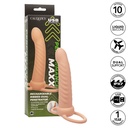 CALEXOTICS - MAXX RIBBED DUAL PENETRATOR 10 VIBRAÃÃES CARNE