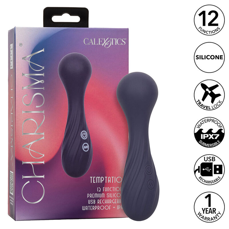 CALEXOTICS - CHARISMA TEMPTATION MASSAGER 12 FUNÃÃES ROXO