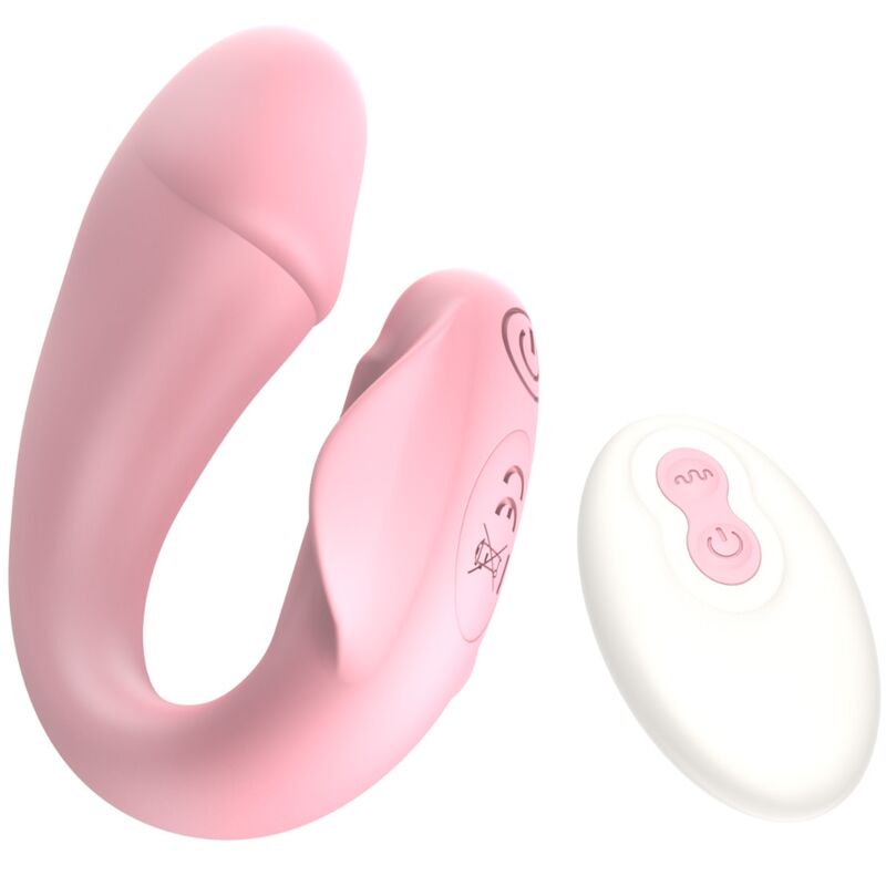 ARMONY - FRESHFUN CICI STAP-ON VIBRADOR CONTROLE REMOTO E APLICATIVO 10 VIBRAÃÃES ROSA