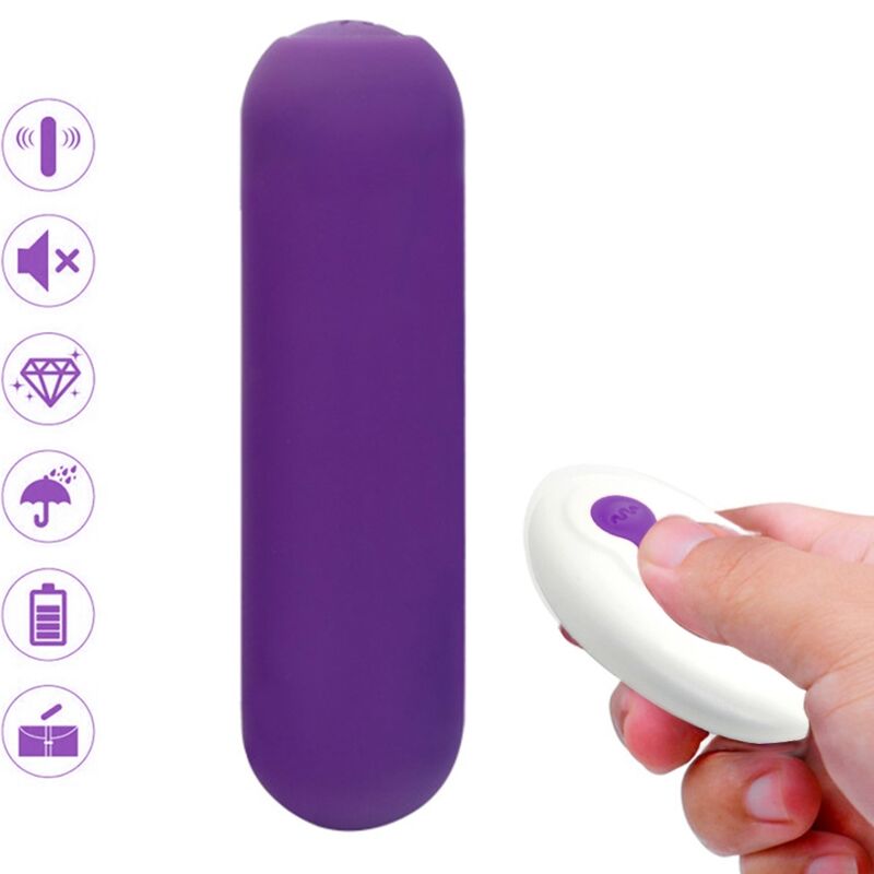 ARMONY - SPLASH JOIE VIBRADOR BULLET SILICONE CONTROLE REMOTO 10 VIBRAÃÃES 75 X 19 CM ROXO