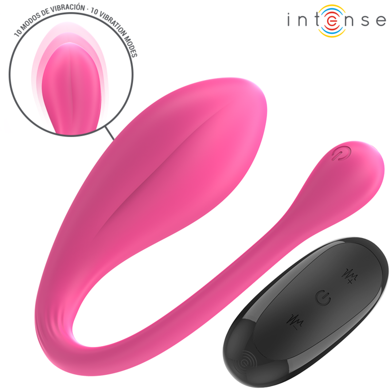 INTENSE - JANICE VIBRADOR U DUPLA ESTIMULAÃÃO 10 VIBRAÃÃES ROSA CONTROLE REMOTO