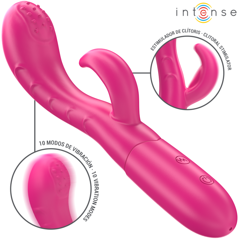 INTENSE - AMARA VIBRADOR COM LÃNGUA ESTIMULANTE 10 VIBRAÃÃES ROSA