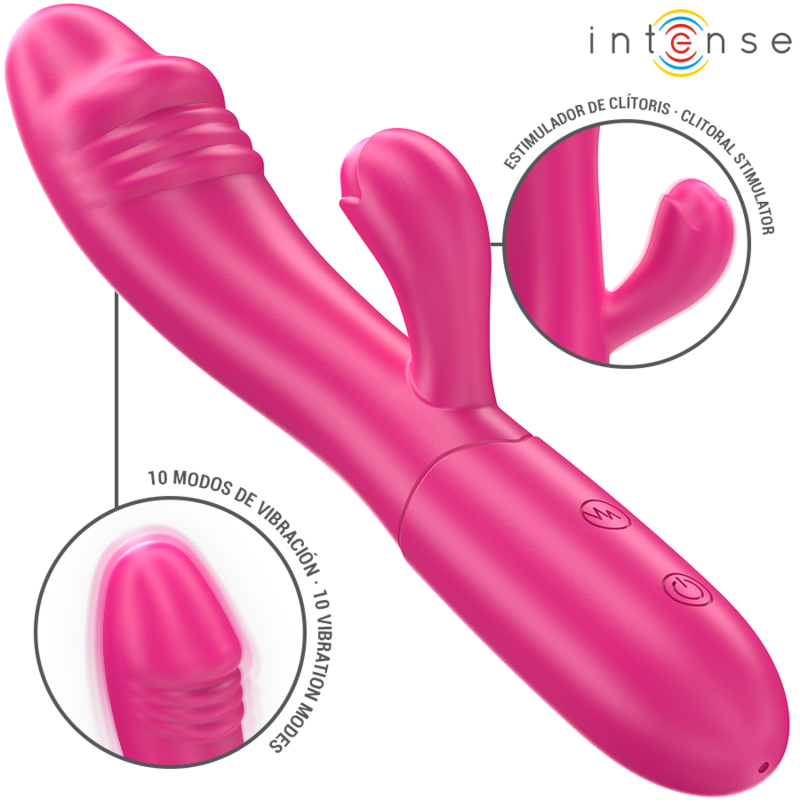 INTENSE - IVY VIBRADOR FLEXÃVEL 10 VIBRAÃÃES COM LÃNGUA ESTIMULANTE ROSA