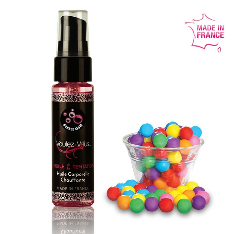 VOULEZ-VOUS - ÓLEO CORPORAL DE AQUECIMENTO BUBBLEGUM 35 ML