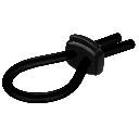 V SILICONE BLACK RING - M