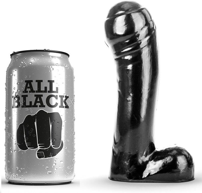 ALL BLACK - DILDO PRETO 15 CM