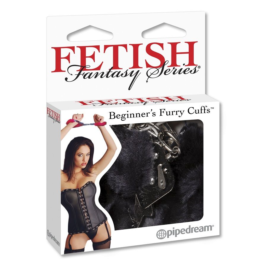 FETISH FANTASY SERIES - FURRY CUFFS PRETO