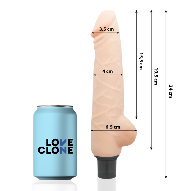 LOVECLONE - VIBRADOR AUTO LUBRIFICANTE HARALD 24CM