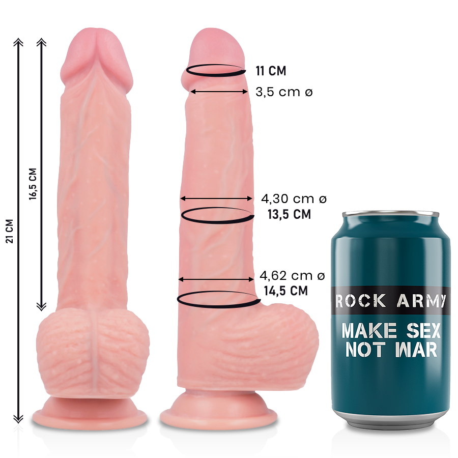 ROCKARMY - LÍQUIDO SILICONE PREMIUM SPITFIRE REALÍSTICO 21CM