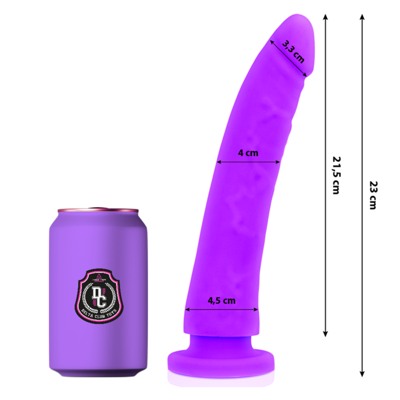 DELTA CLUB - TOYS DONG SILICONE ROXO 23 X 4,5 CM