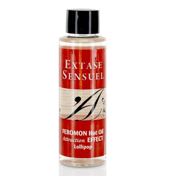 EXTASE SENSUAL - ÓLEO DE MASSAGEM DE EFEITO DE CALOR COM FEROMONAS DE PIRULET 100 ML