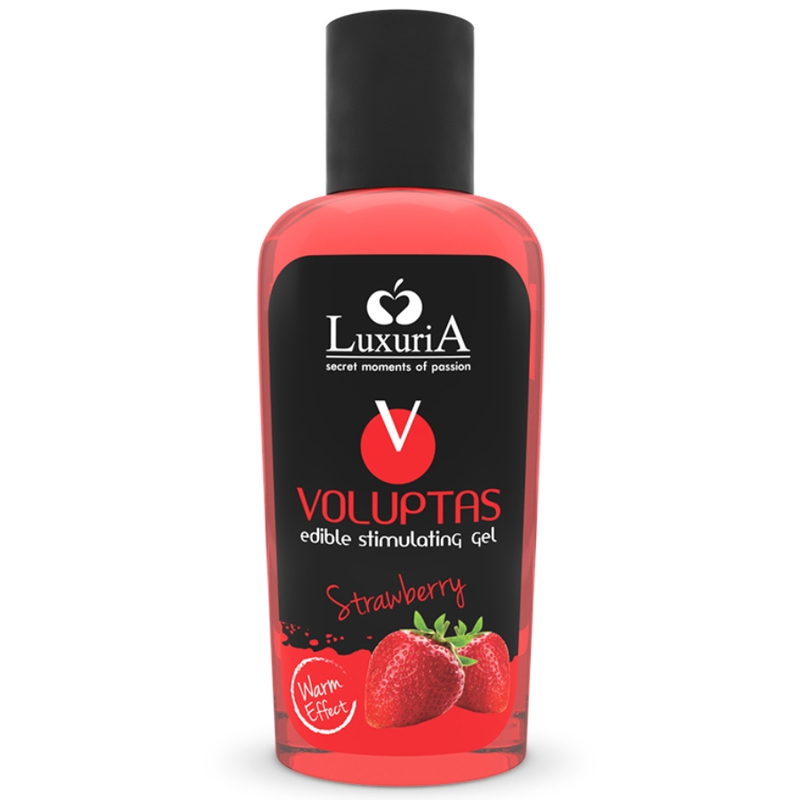 INTIMATELINE LUXURIA - VOLUPTAS GEL DE MASSAGEM COMESTÍVEL EFEITO AQUECEDOR - MORANGO 100 ML