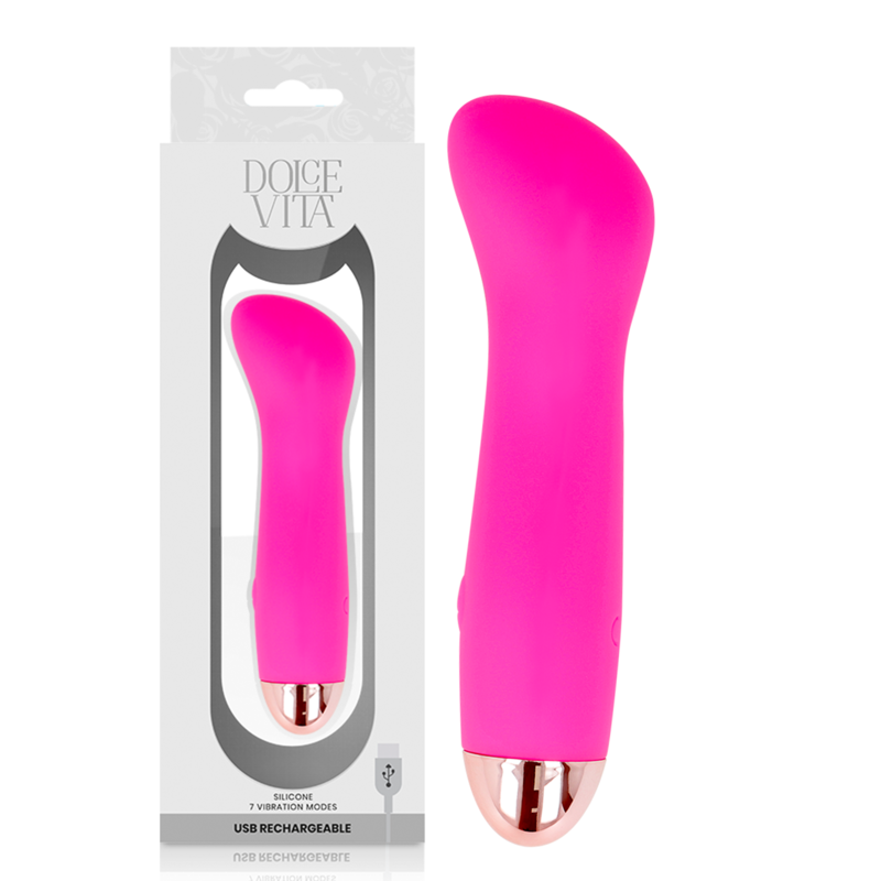 DOLCE VITA - RECARREGÁVEL VIBRADOR UM PINK 7 VELOCIDADES