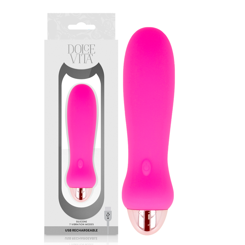 DOLCE VITA - VIBRADOR RECARREGÁVEL CINCO PINK 7 VELOCIDADES