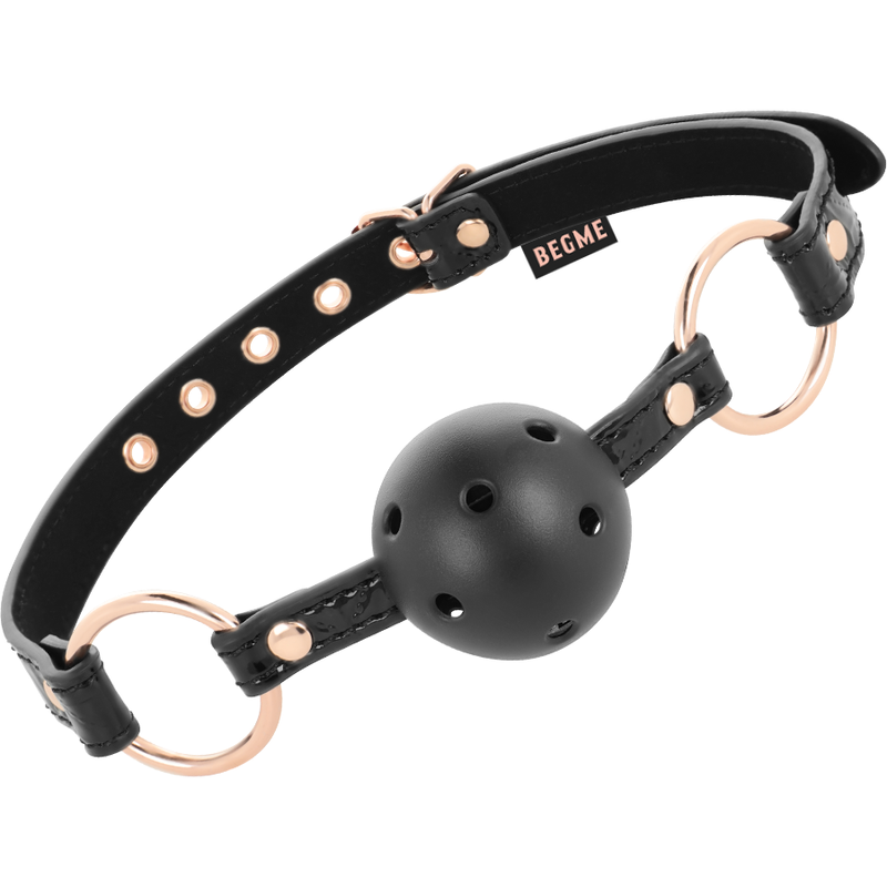 BEGME - BLACK EDITION BOLA GAG VEGAN COURO