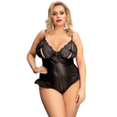 QUEEN LINGERIE - TEDDY COM ZÍPER PLUS SIZE